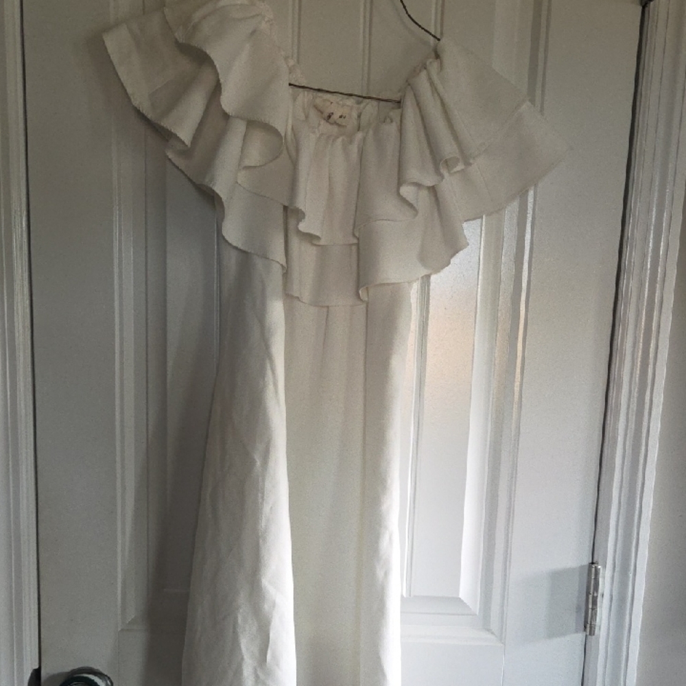 BOGO JB by Julie Brown White Ruffle Mini Dress